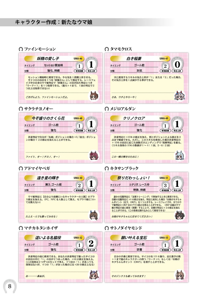 テーブルダービー2サプリメント「キミと勝ちたい!」(PDF版)