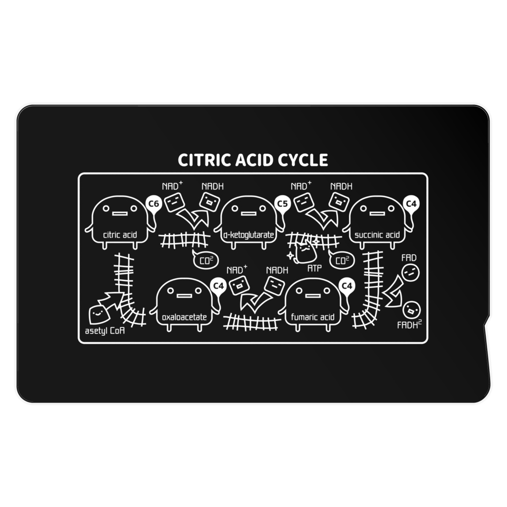 クエン酸回路(黒) ICカードステッカー