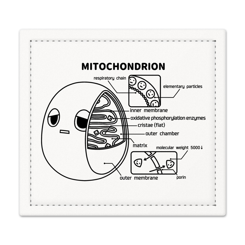 ミトコンドリア(白) 捺印マット