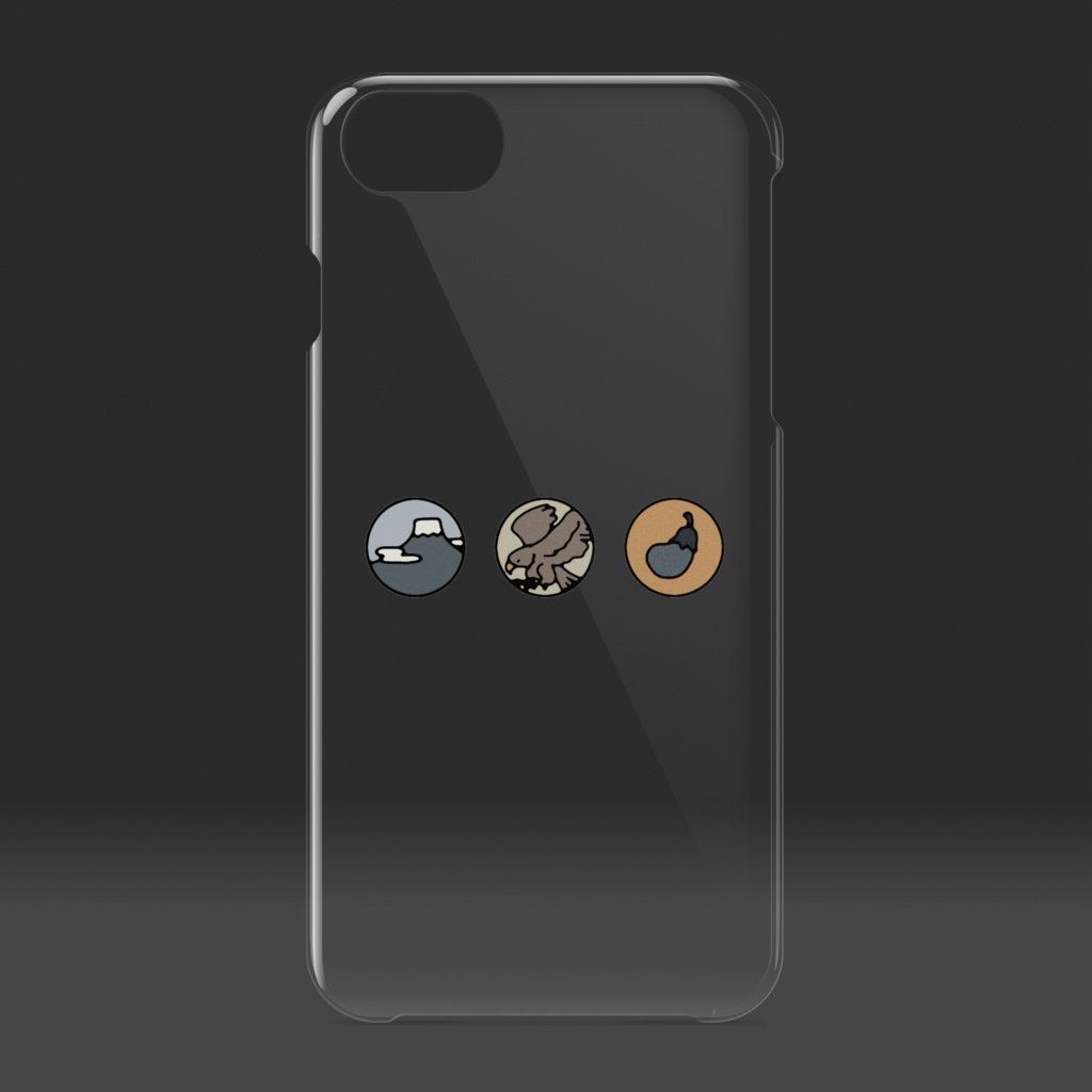 一富士二鷹三茄子 クリアiPhoneケース