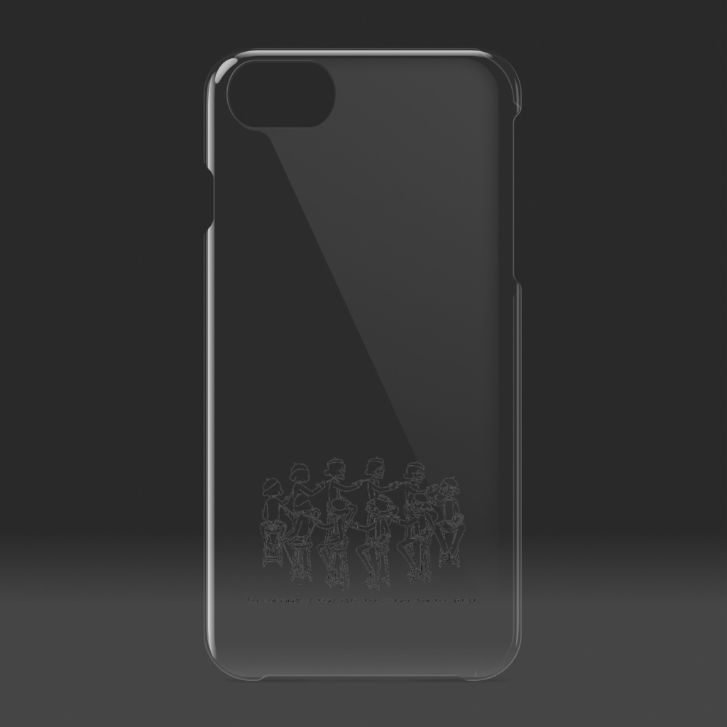 The individual is thus both the picture and the artist. クリアiPhoneケース
