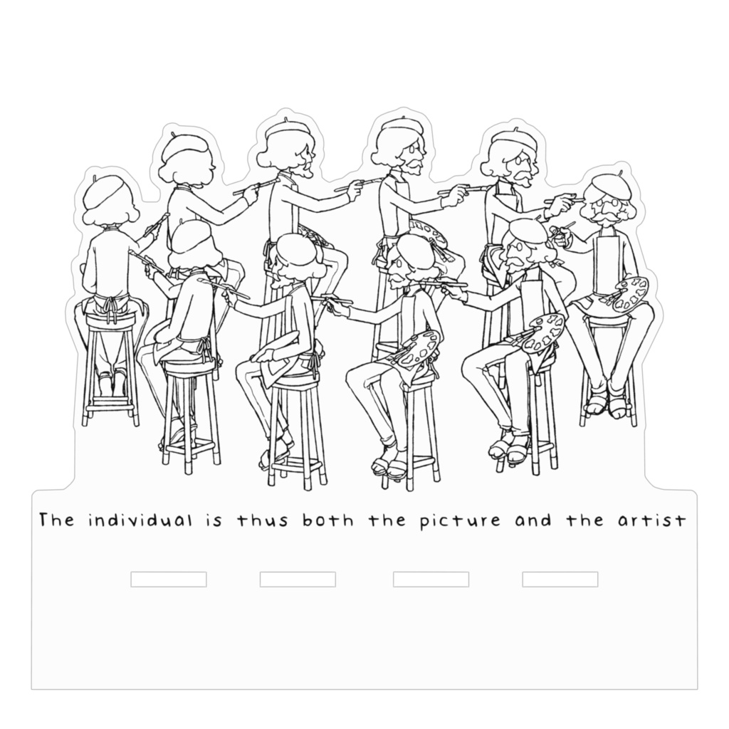 The individual is thus both the picture and the artist. アクリルスマホスタンド