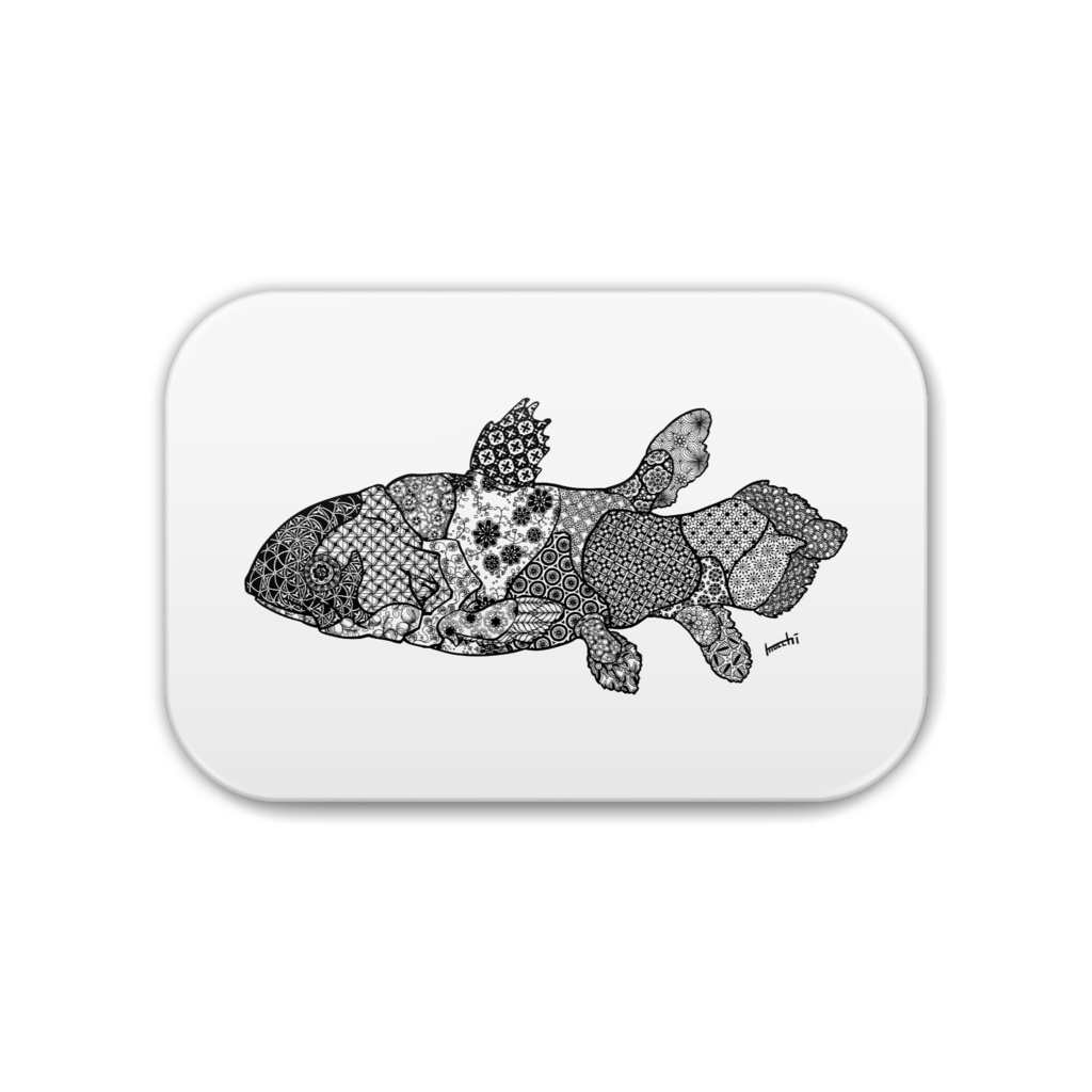 花とシーラカンス 缶バッジ