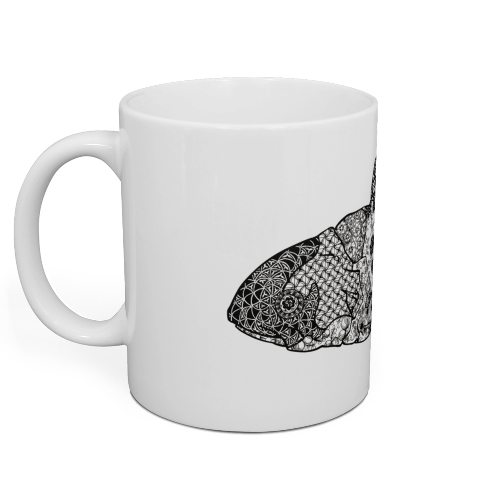 花とシーラカンス マグカップ