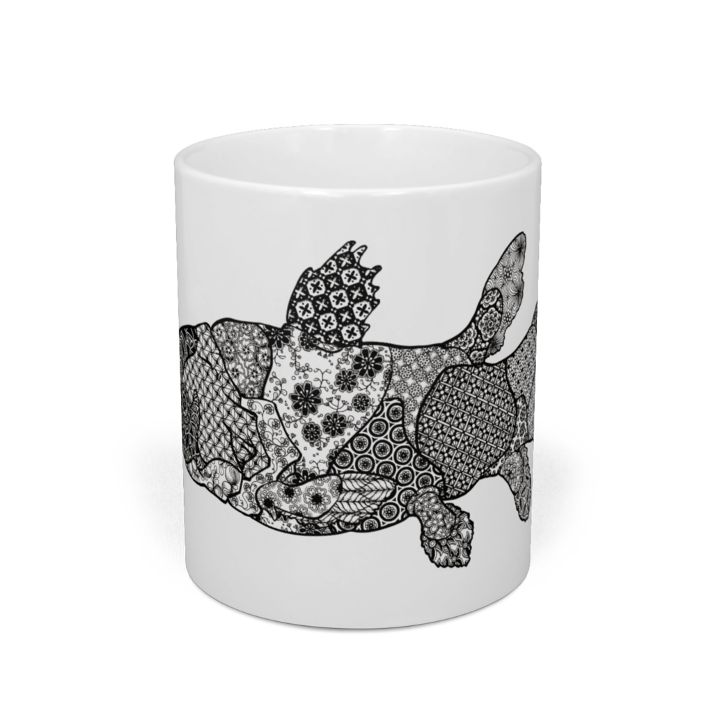 花とシーラカンス マグカップ