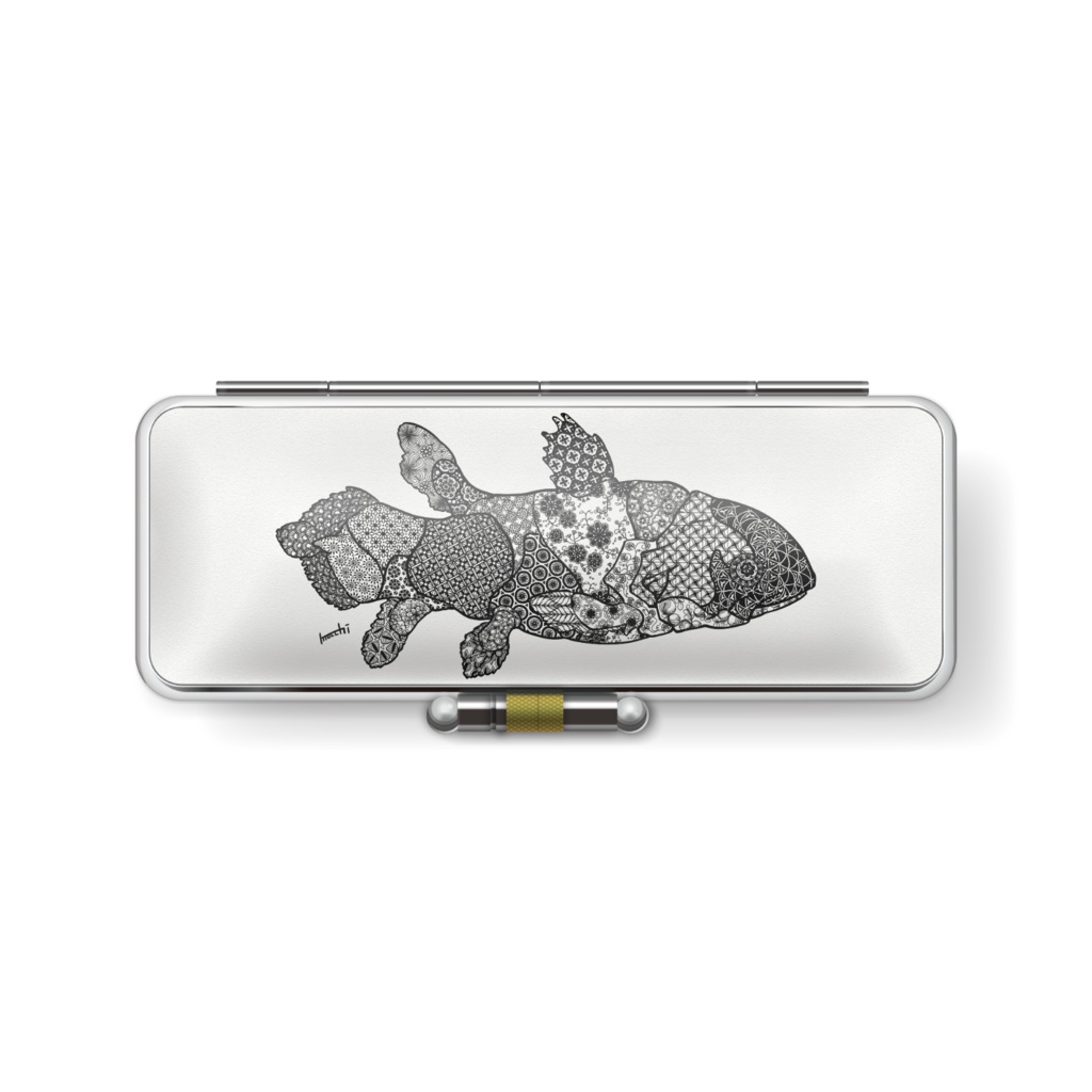 花とシーラカンス 印鑑ケース