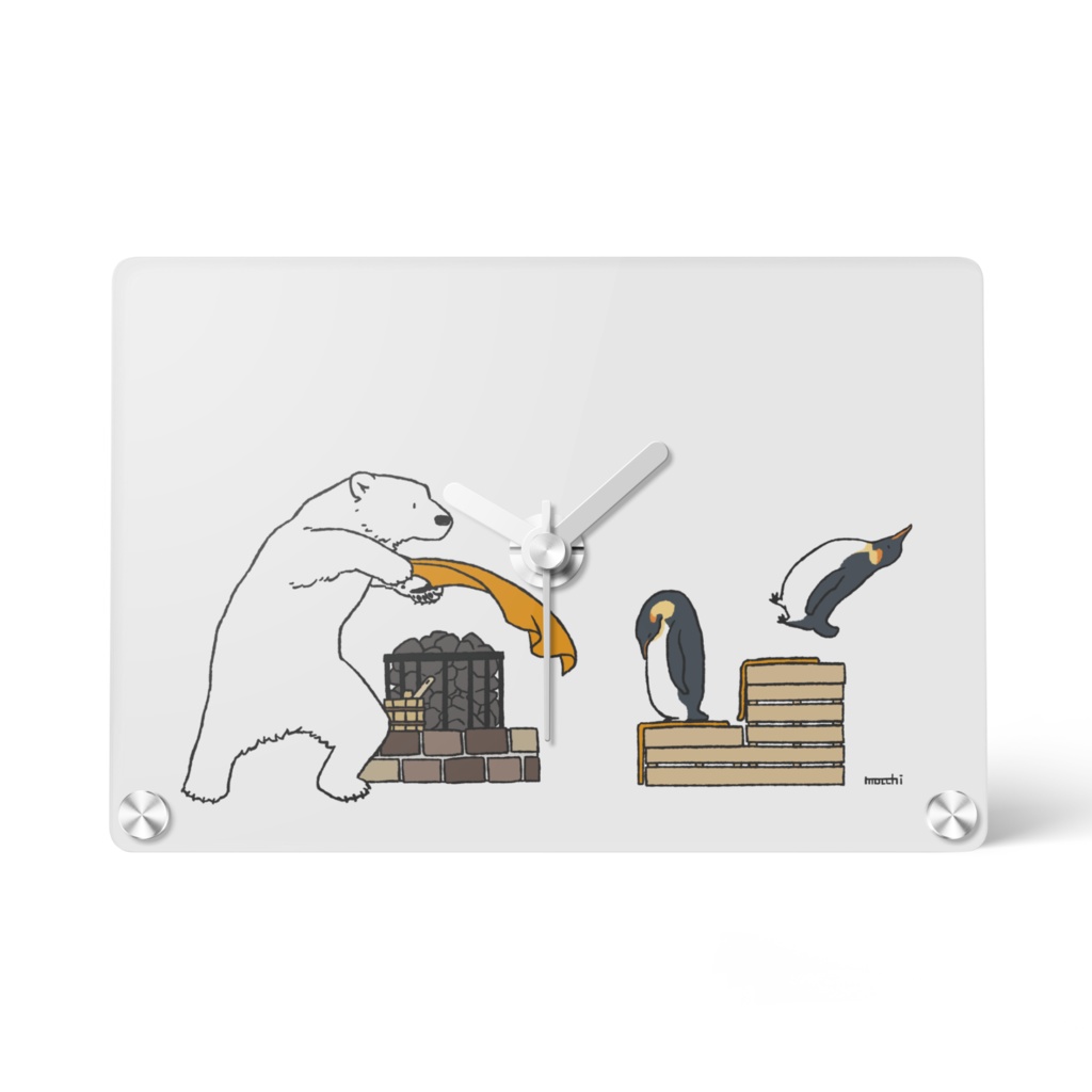 シロクマロウリュ アクリル時計