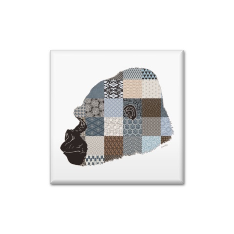 和柄とゴリラ 缶バッジ