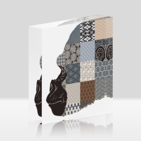 和柄とゴリラ アクリルブロック