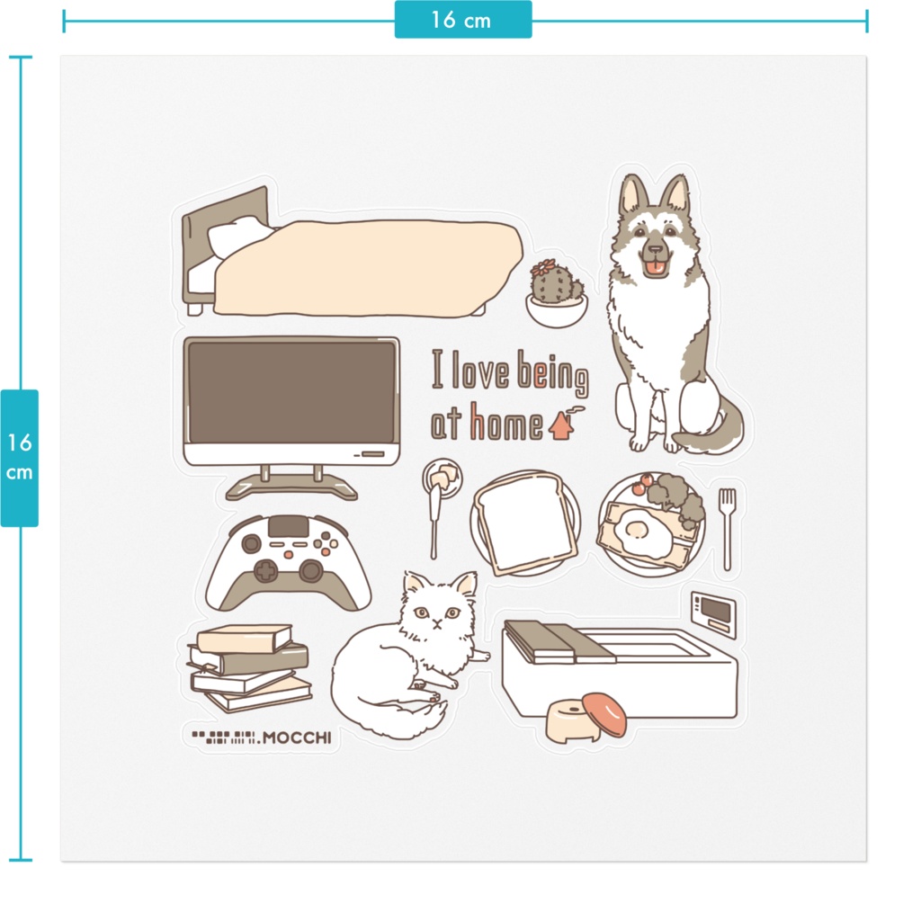 おうち大好き ステッカー