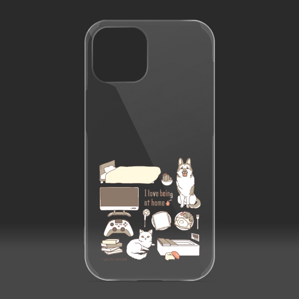 おうち大好き クリアiPhoneケース