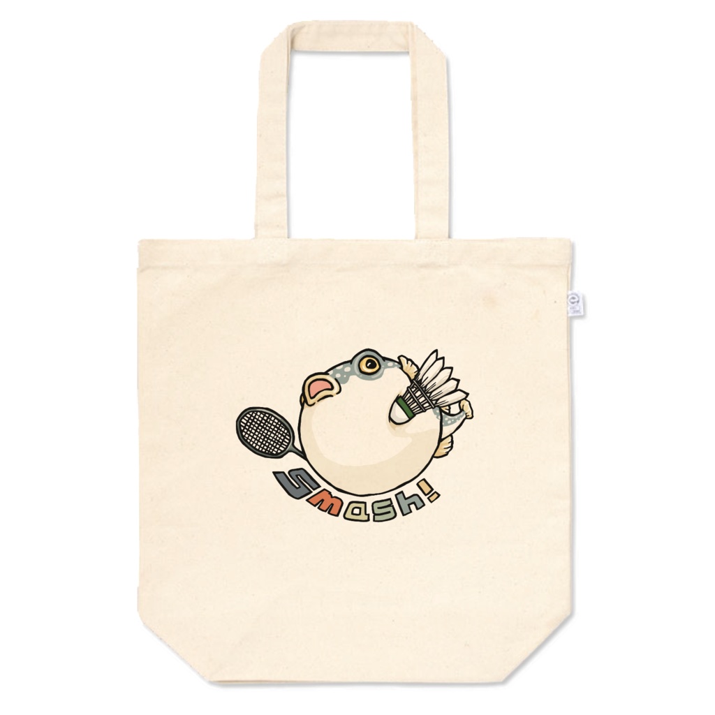 ふぐっ(バドミントン) トートバッグ