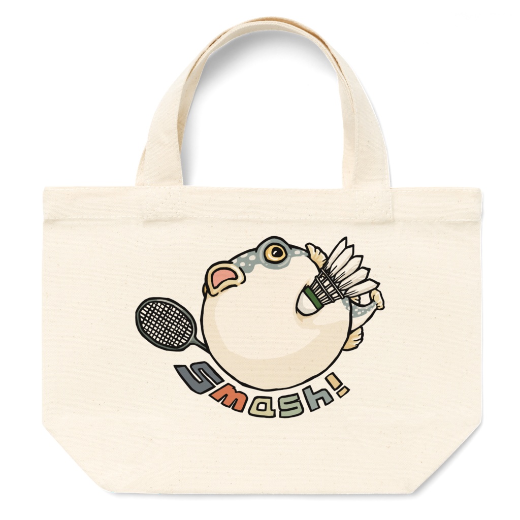 ふぐっ(バドミントン) トートバッグ