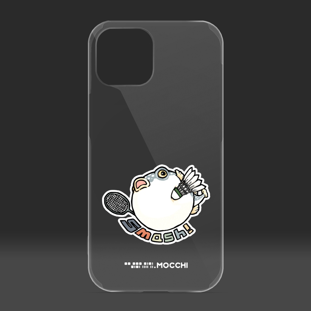 ふぐっ(バドミントン) クリアiPhoneケース