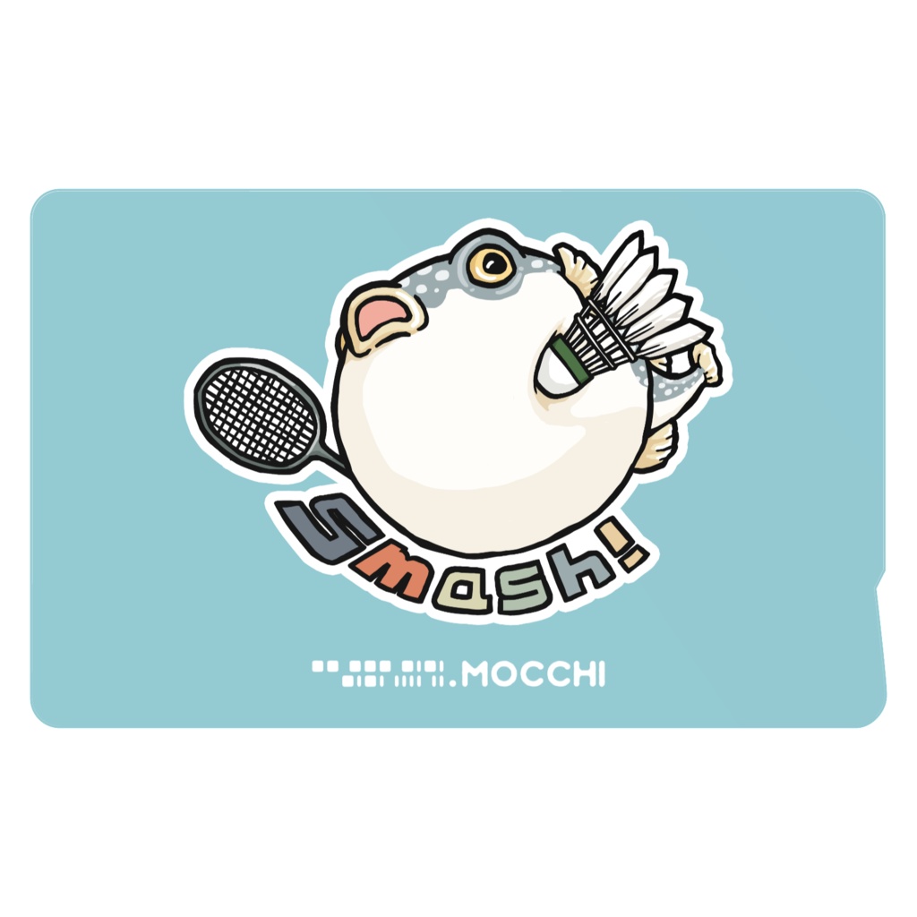 ふぐっ(バドミントン) ICカードステッカー