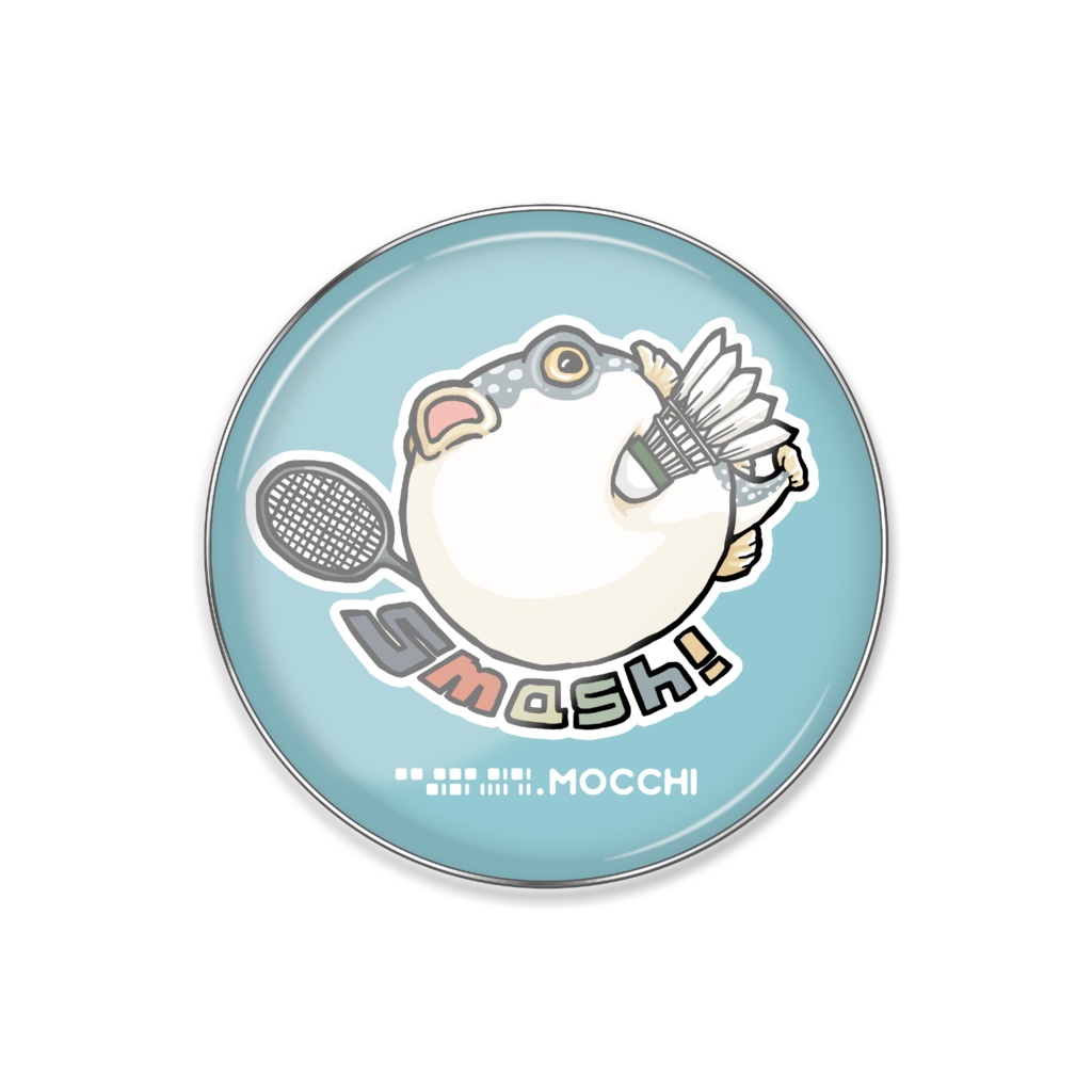 ふぐっ(バドミントン) ピンバッジ