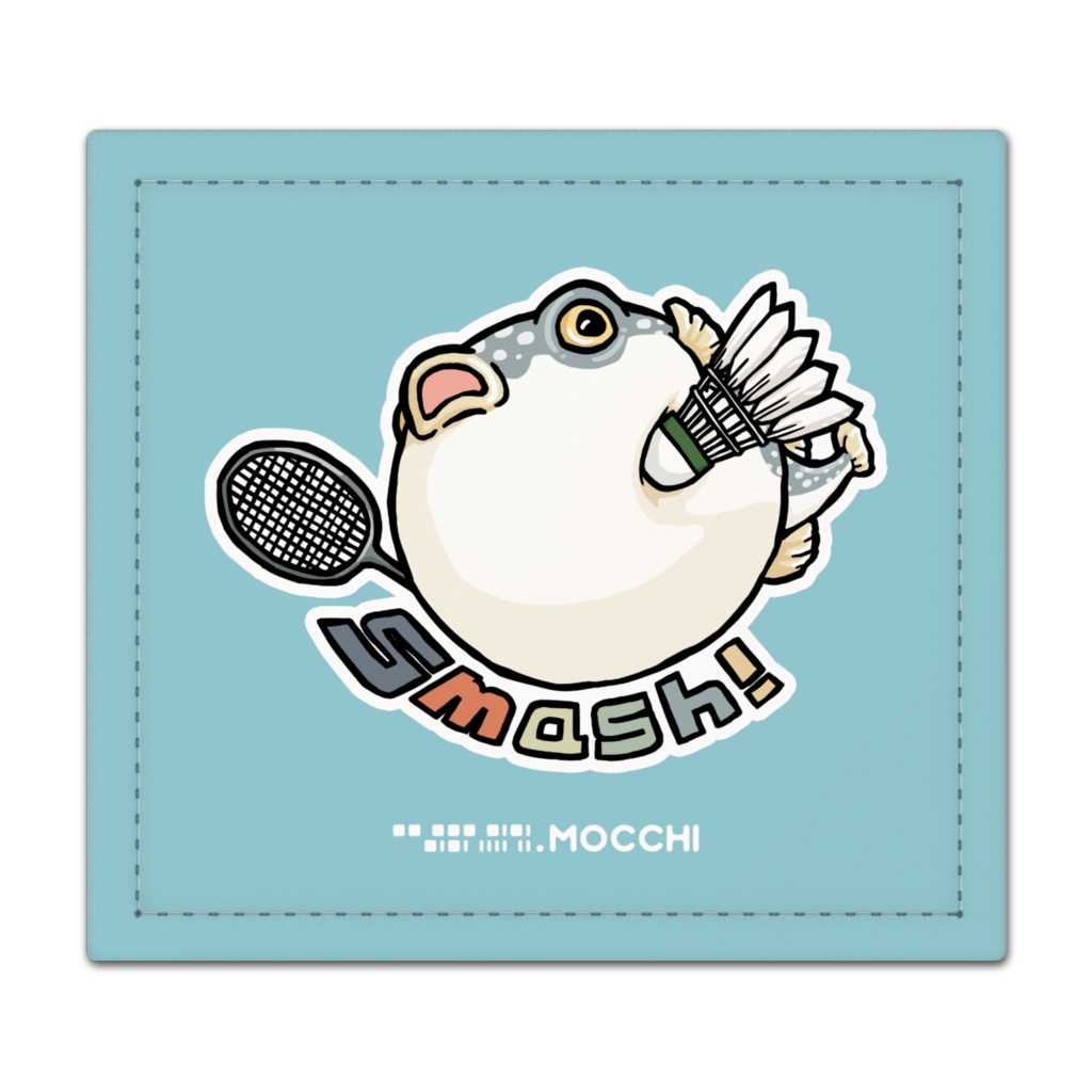 ふぐっ(バドミントン) 捺印マット