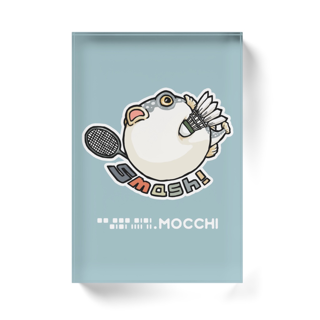 ふぐっ(バドミントン) アクリルブロック