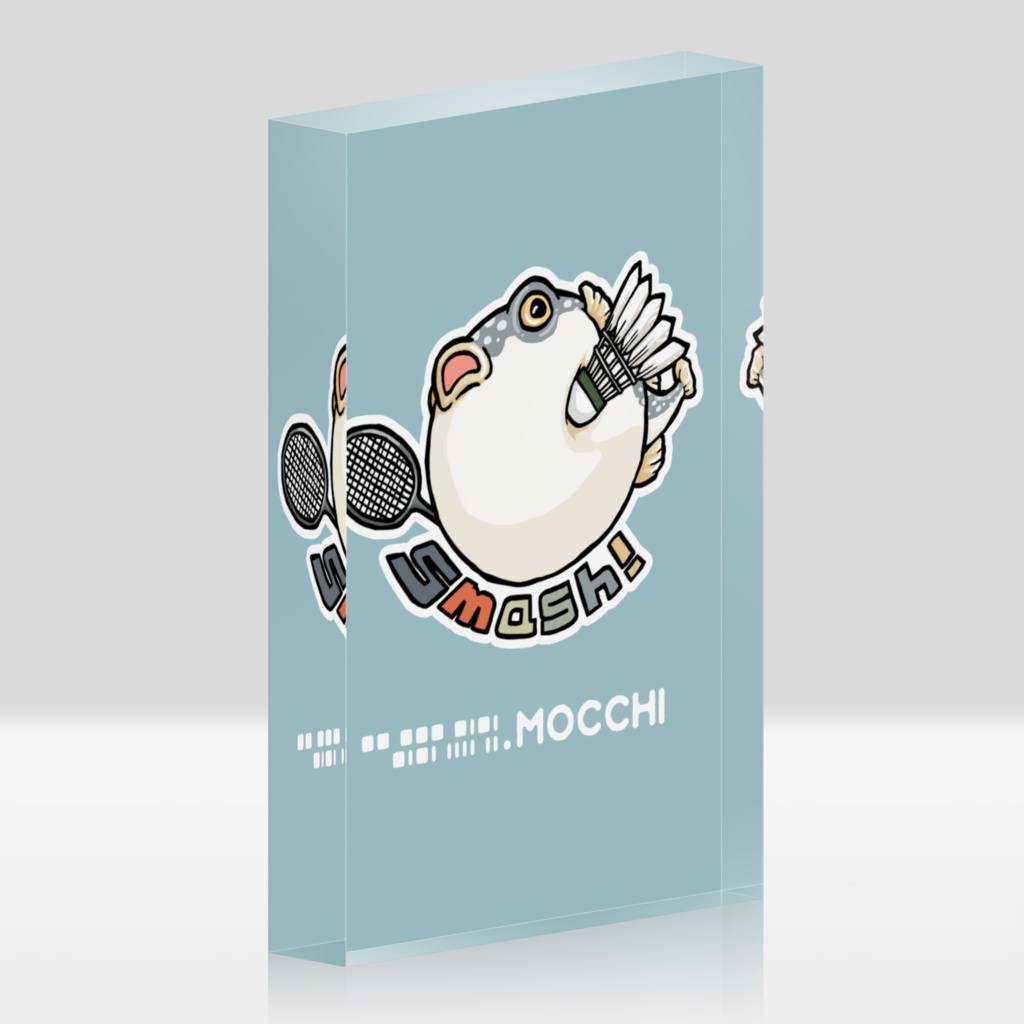 ふぐっ(バドミントン) アクリルブロック