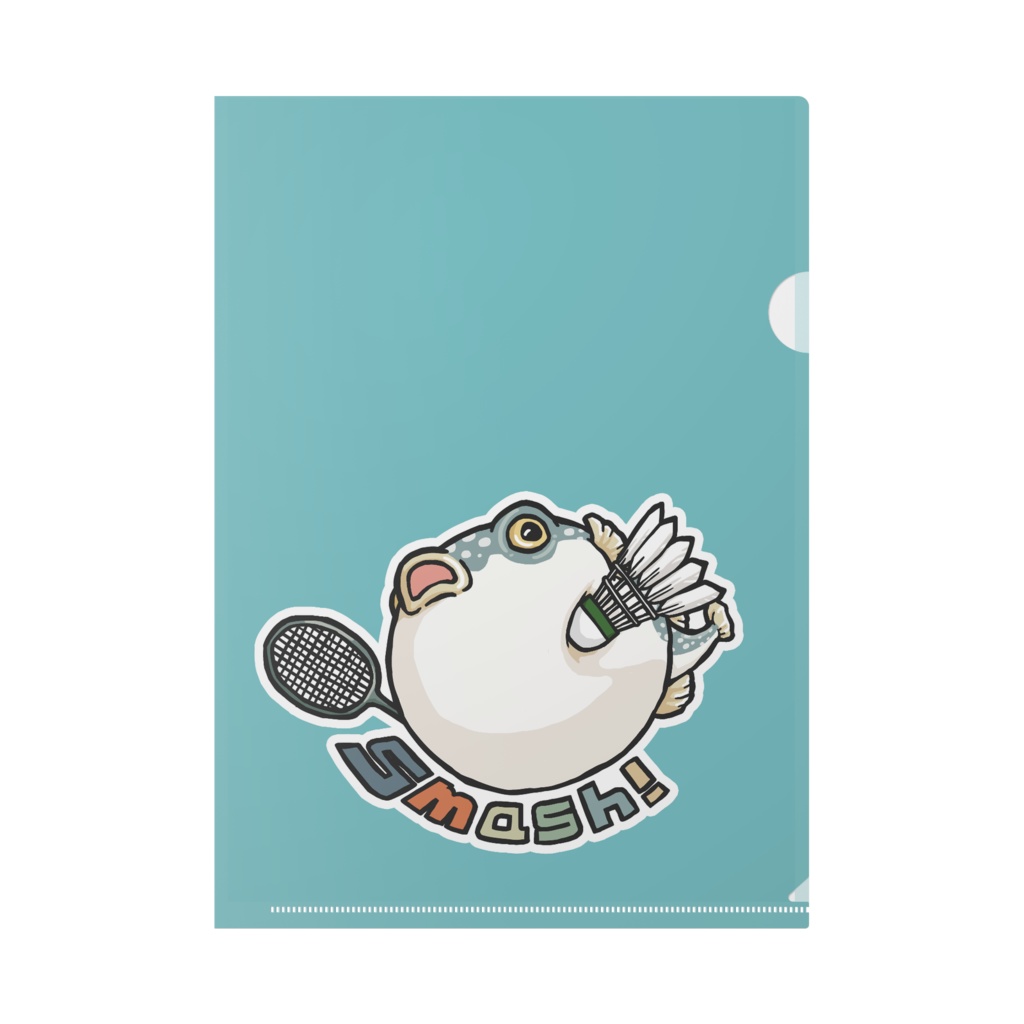 ふぐっ(バドミントン) クリアファイル