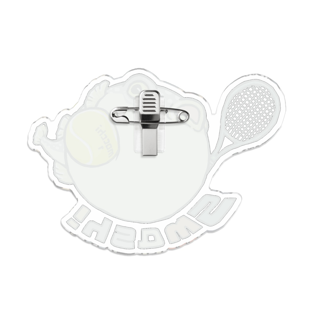 ふぐっ(テニス) アクリルバッジ