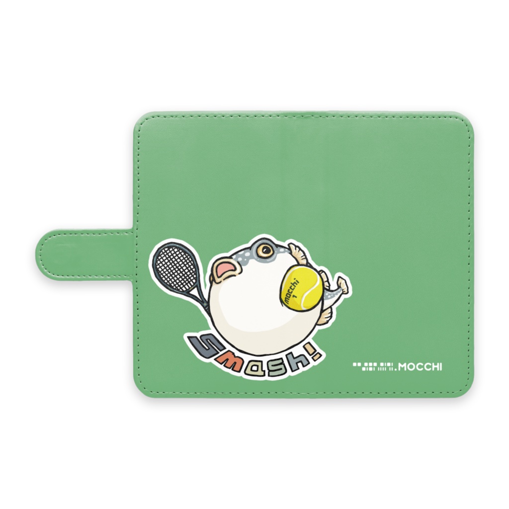 ふぐっ(テニス) 手帳型Androidケース