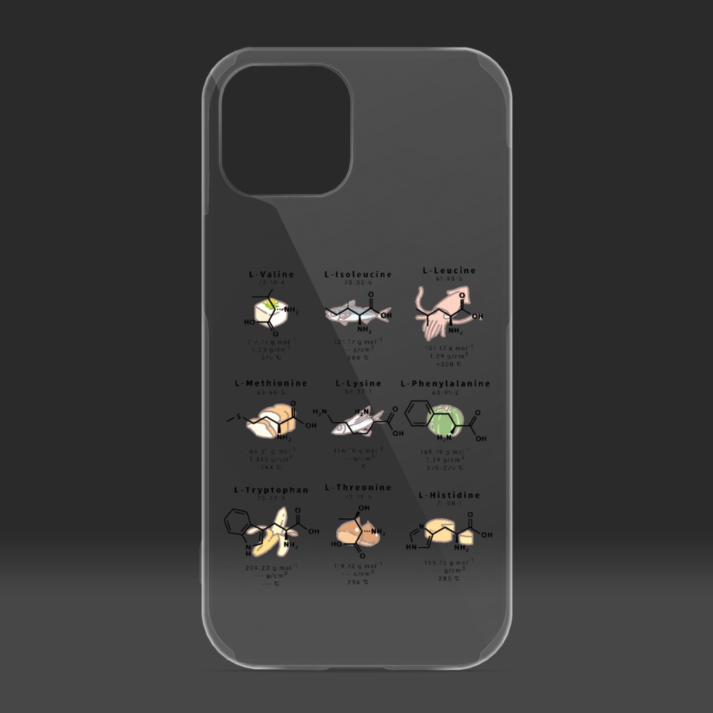 必須アミノ酸 クリアiPhoneケース