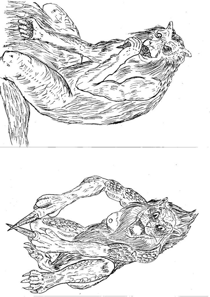 恵那ケミカル ペン絵イラストその1 《FFアレンジFA&オリジナルキャラクター》