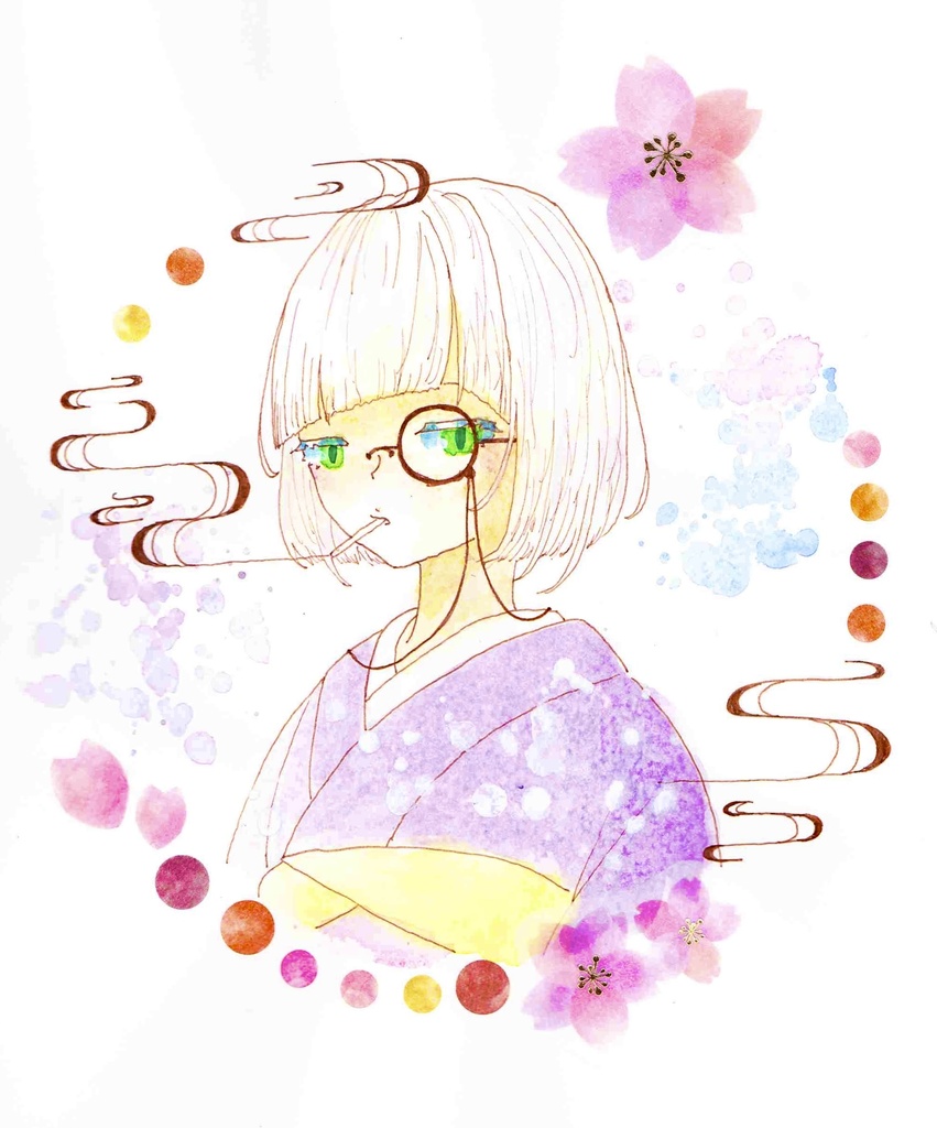 ｢春のレトロ｣アナログイラスト