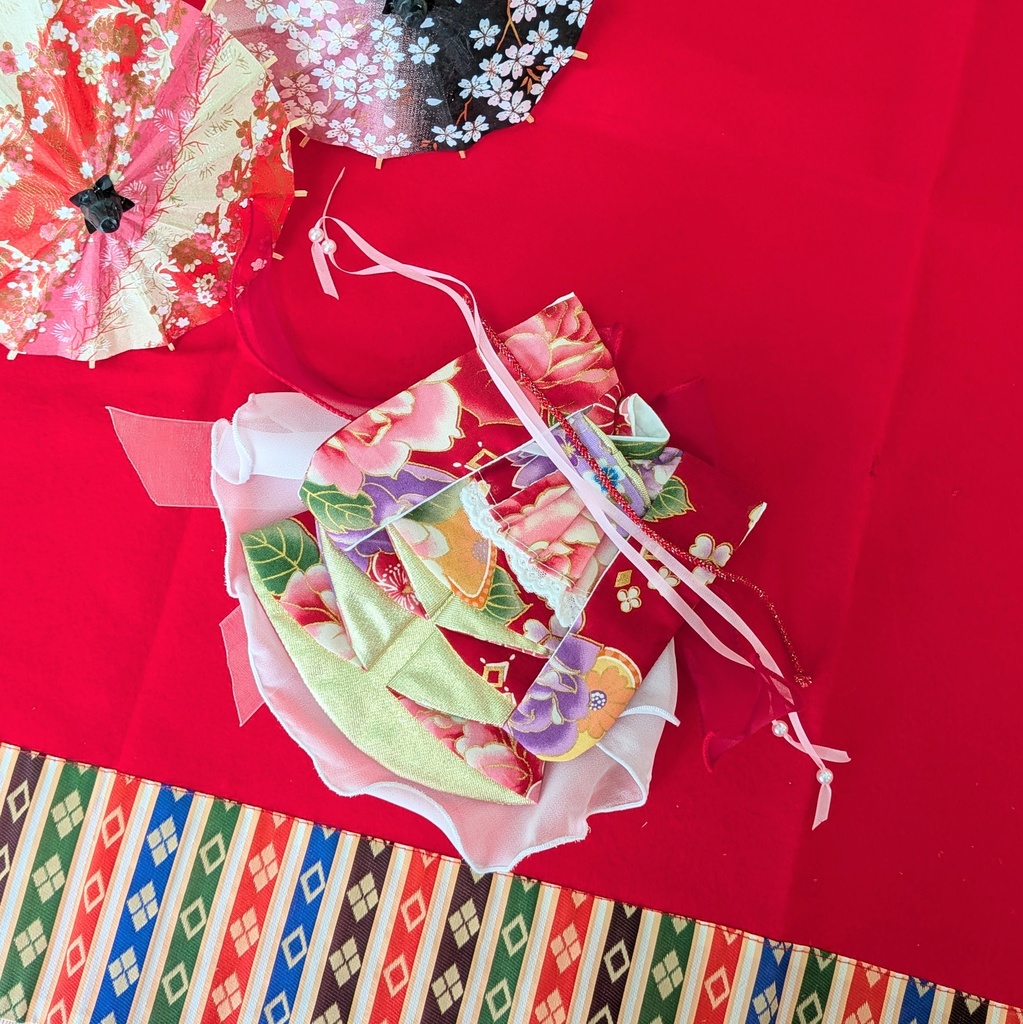 和風ドレス 赤