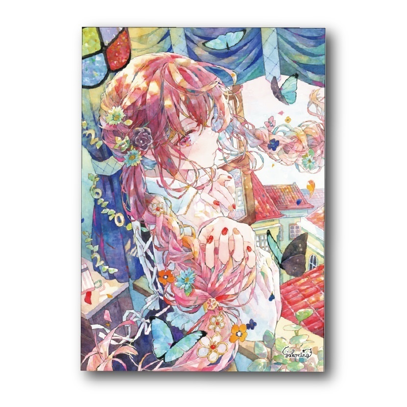 【自家通販】キャンバスアート「花手櫛」