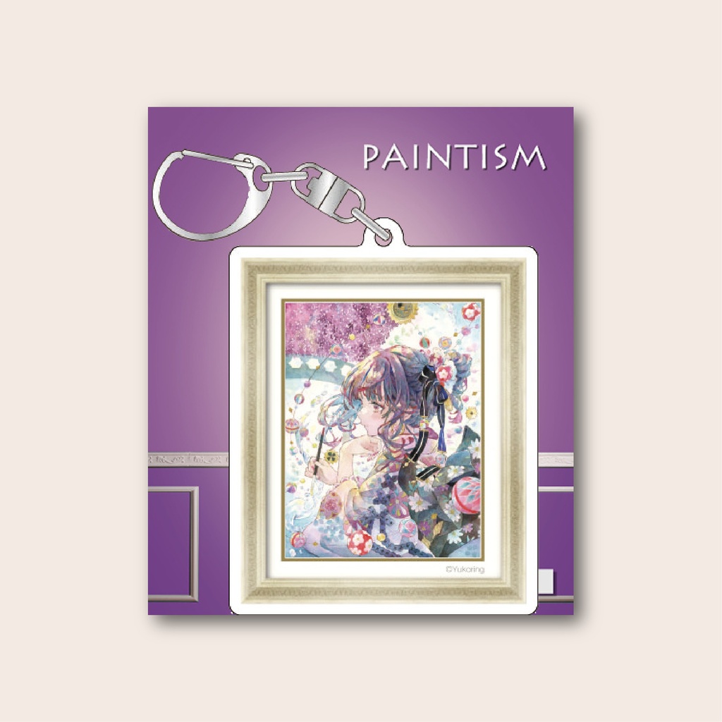 【自家通販】額装アクキー「毬と大藤」