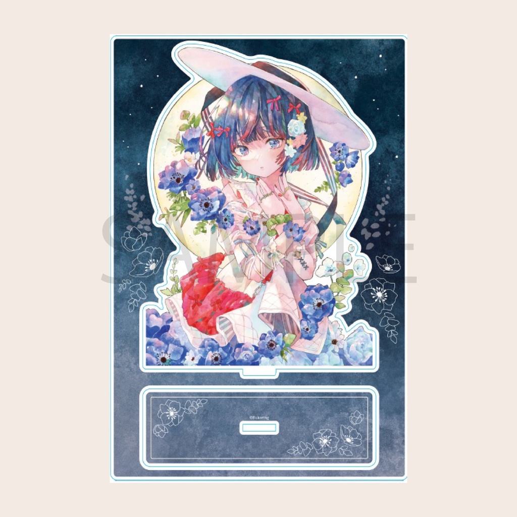 【自家通販】Bigアクリルスタンド「青模様、月景色」