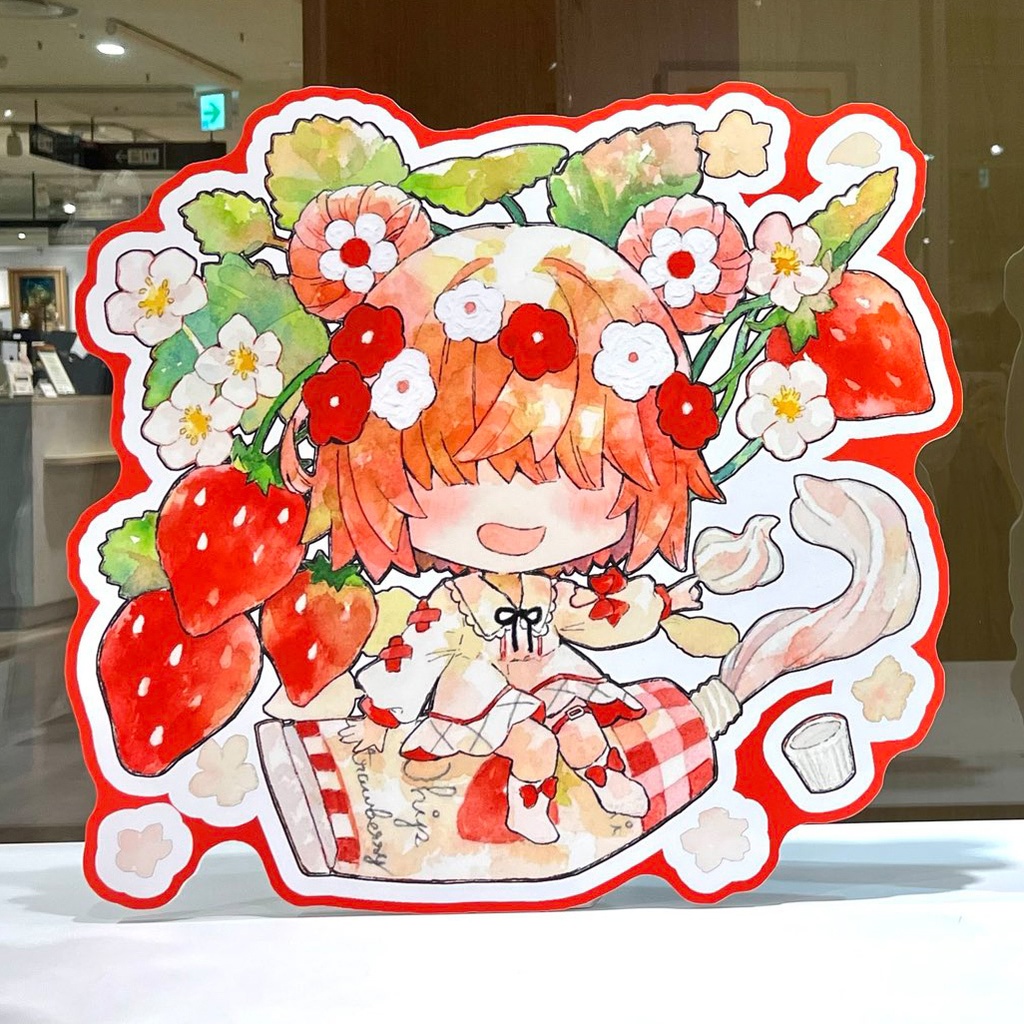 【限定1点】ちゅむりパネル 赤ちゅむり (直筆サイン入り)