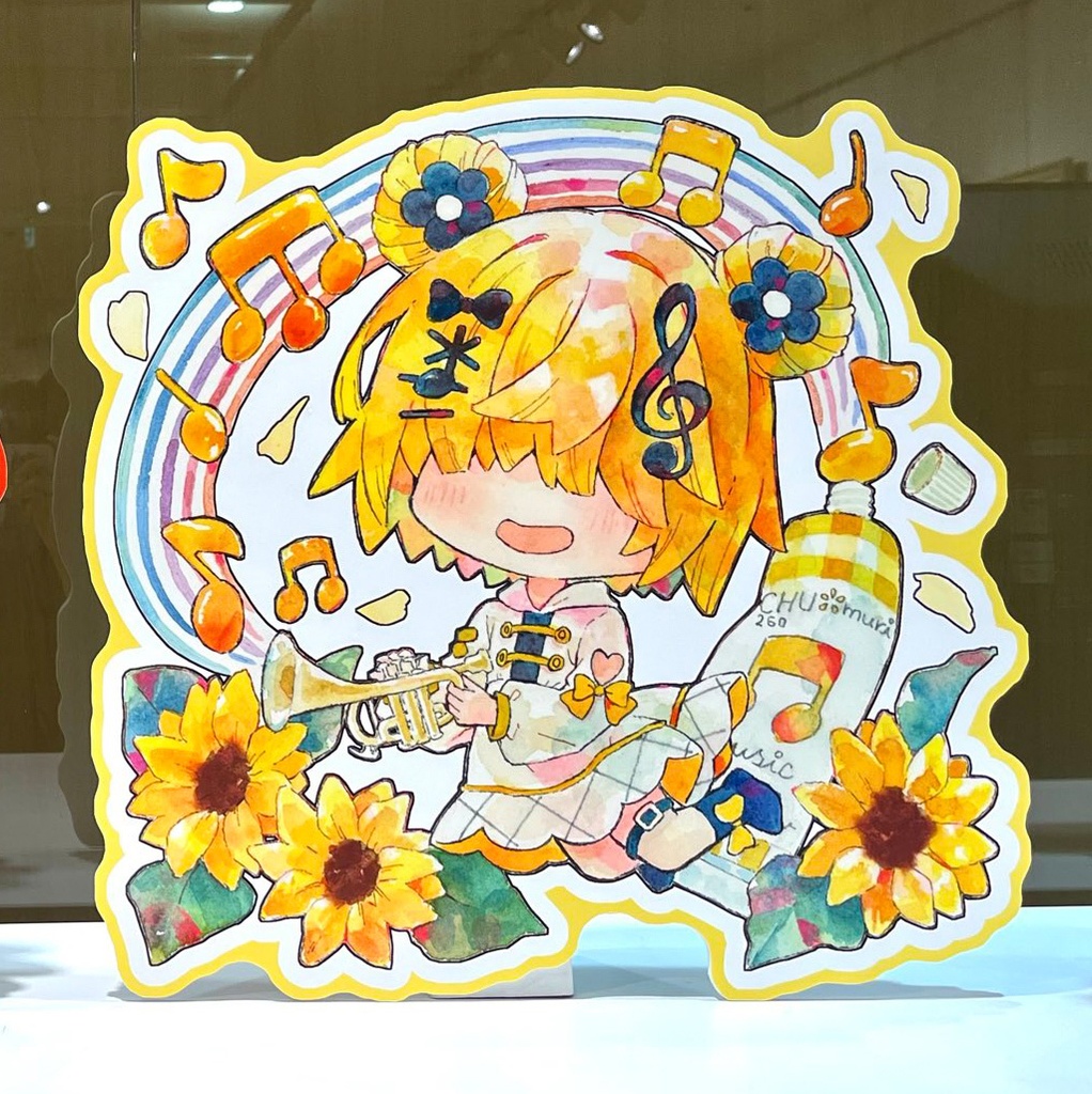 【限定1点】ちゅむりパネル 黄ちゅむり (直筆サイン入り)