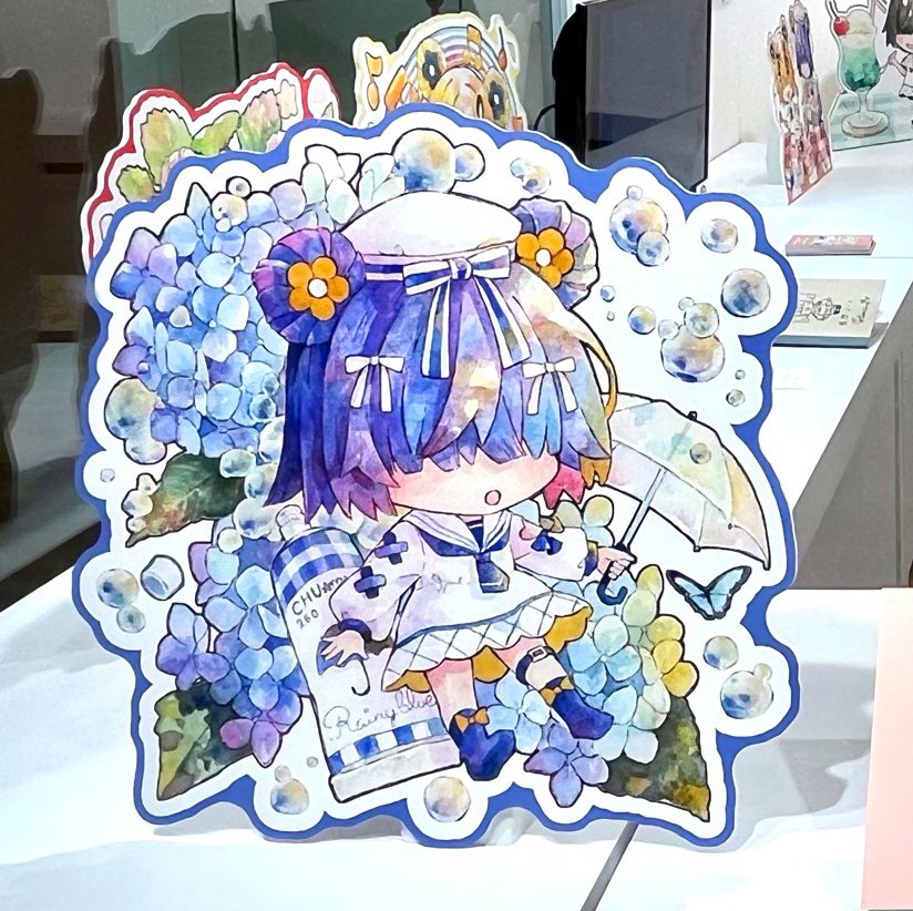 【限定1点】ちゅむりパネル 青ちゅむり (直筆サイン入り)