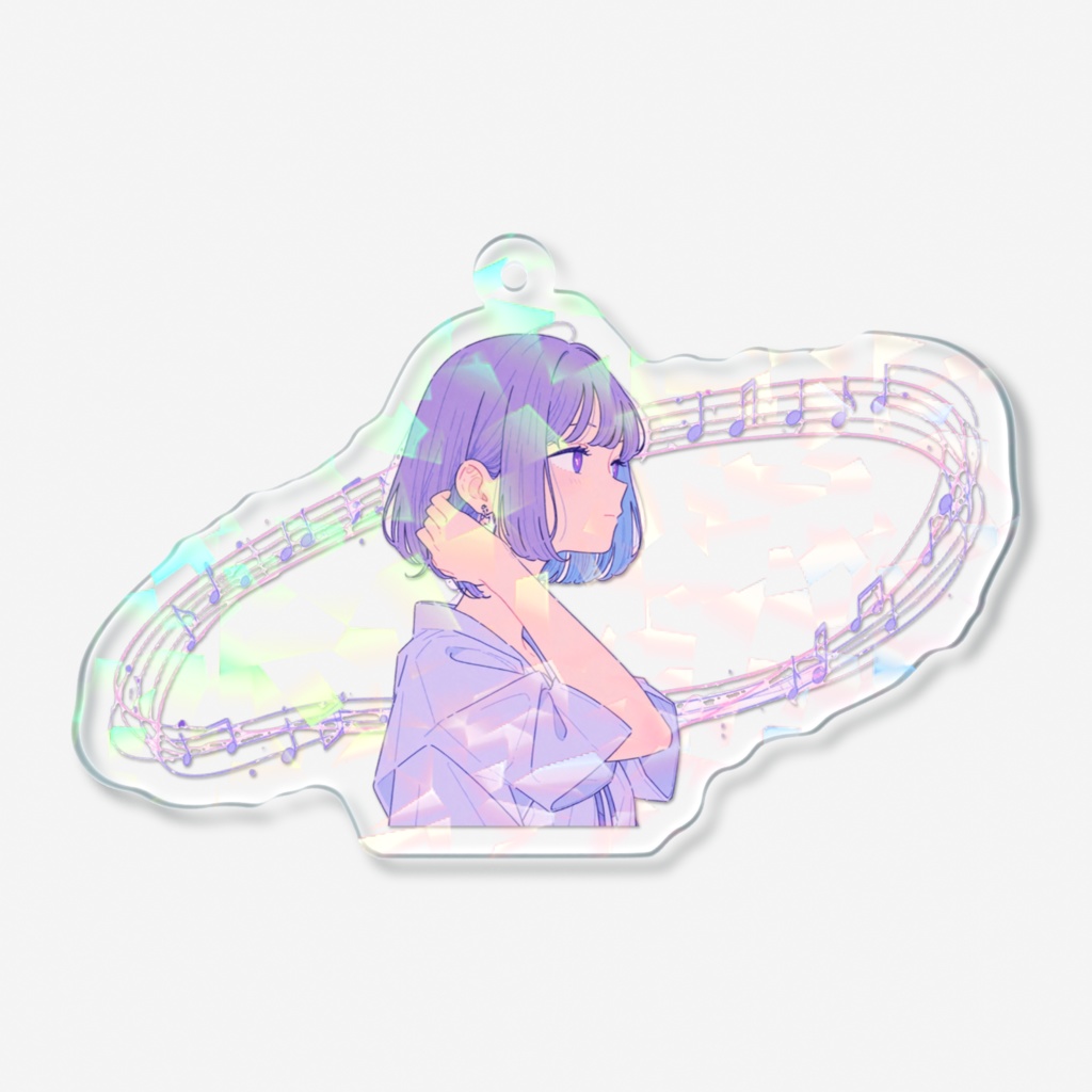 【ホログラムキーホルダー】Dreamy Girl💜