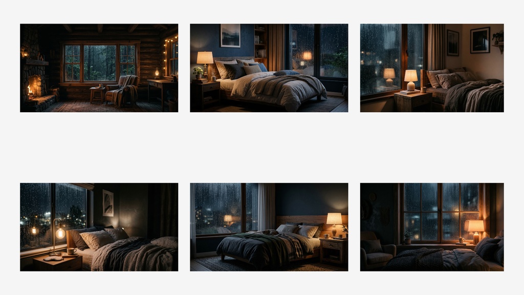 【睡眠動画背景素材】Rain Window Sleep Background Pack(30枚 / 1920×1080 / 商用利用OK / ASMR / 作業用BGM)