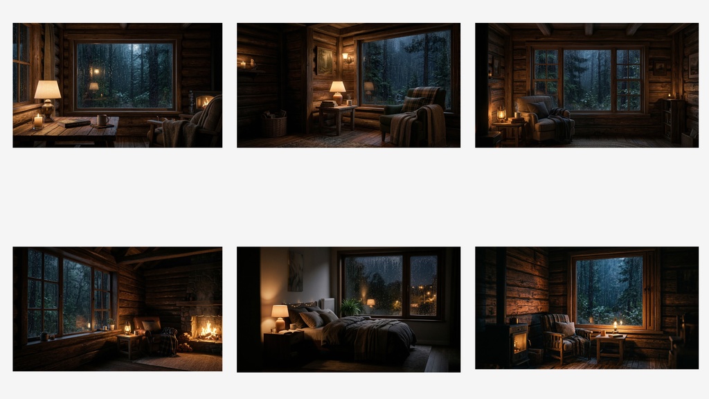 【睡眠動画背景素材】Rain Window Sleep Background Pack(30枚 / 1920×1080 / 商用利用OK / ASMR / 作業用BGM)