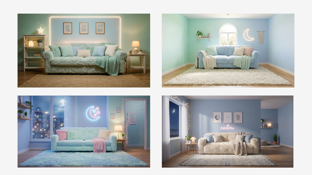 ふわふわ癒し部屋 背景10枚セット|V配信・雑談・作業用