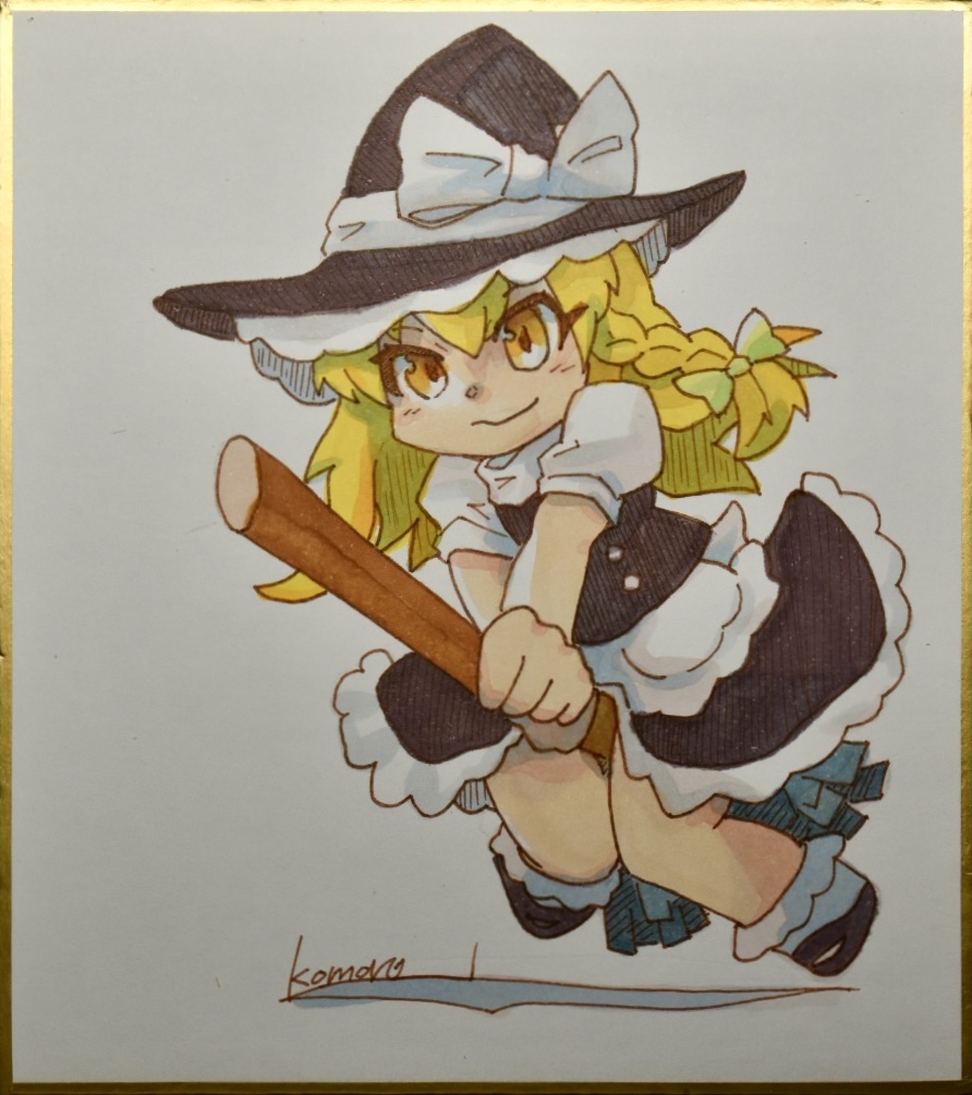 【ミニ色紙】東方Project 魔理沙 額縁付き