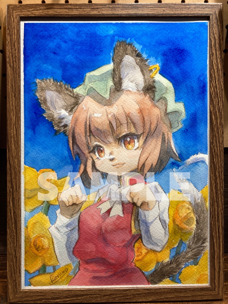 【 東方project / 手描きイラスト原画 / 透明水彩 】橙と水仙