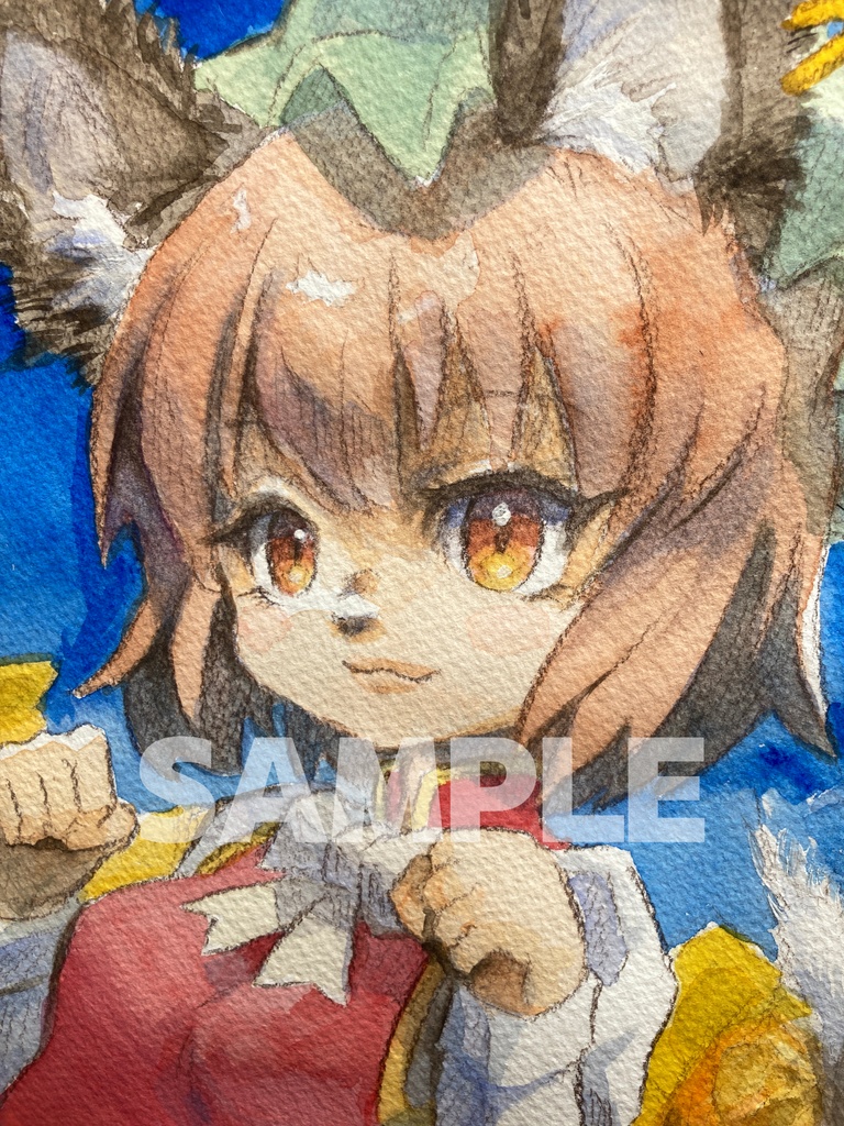 【 東方project / 手描きイラスト原画 / 透明水彩 】橙と水仙