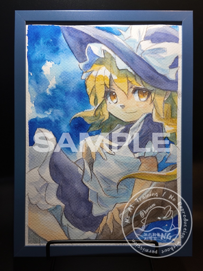 【東方project】手描きイラスト/水彩原画 紅魔郷 魔理沙