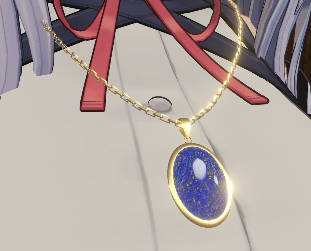 【VRChat】天然石ネックレス 3種セット(ラリマー ラピスラズリ インカローズ)