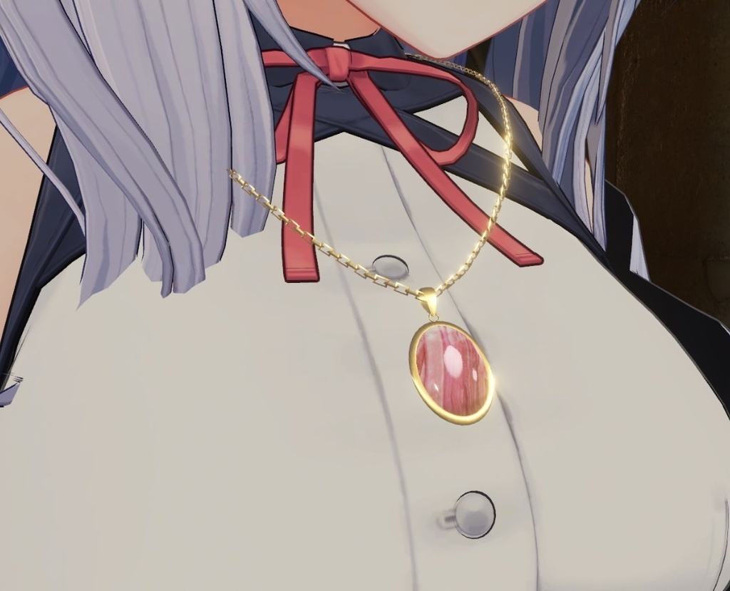 【VRChat】天然石ネックレス 3種セット(ラリマー ラピスラズリ インカローズ)