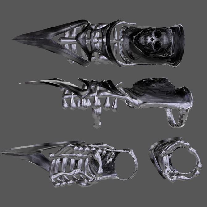 【VRChat】髑髏アーマーリング Skull Armour Ring - TRISTA - BOOTH