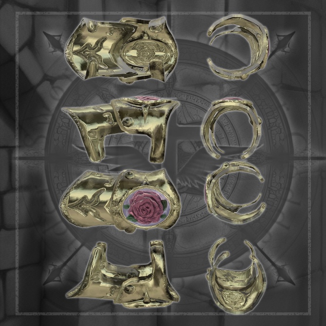 【VRChat】薔薇アーマーリング Rose Armour Ring