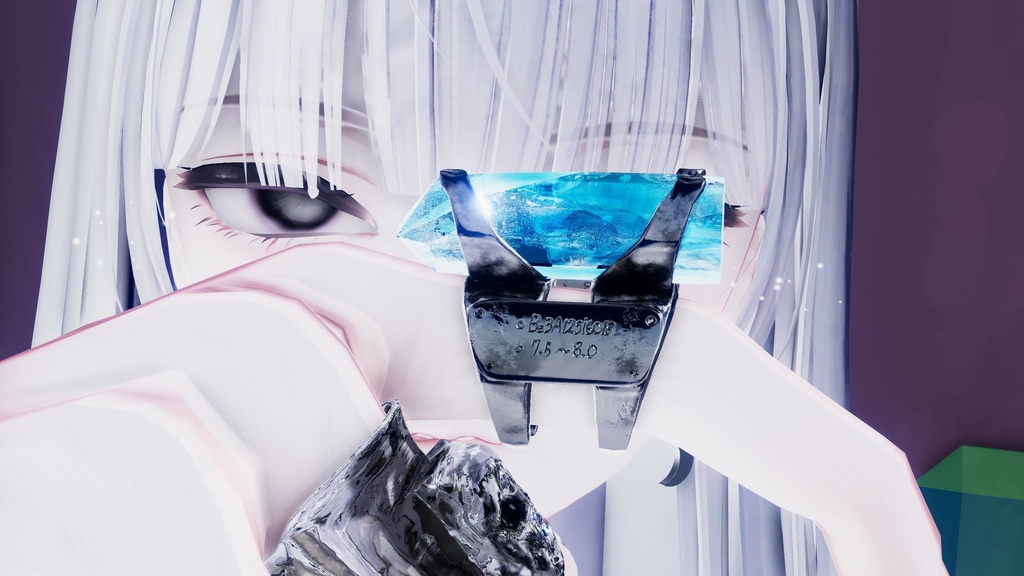 【VRChat】原石標本リング ベリル 6個セット (アクアマリン ゴシェナイト ヘリオドール レッドベリル エメラルド モルガナイト) Gemstone Ring Beryl