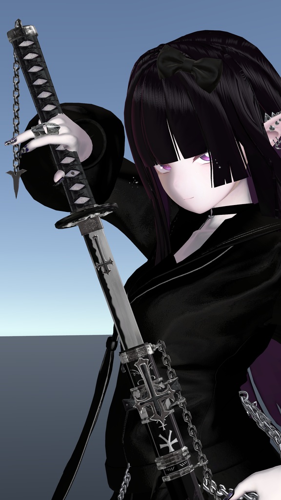 【オリジナル3Dモデル】Tomei Higanbana -十冥彼岸花-【刀】VRChat想定 パーティクルやギミック付き